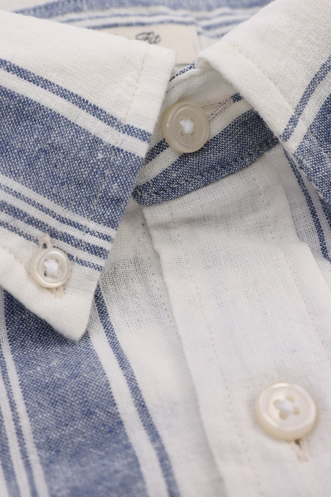 REG COTTON LINEN STRIPE SS SHIRT